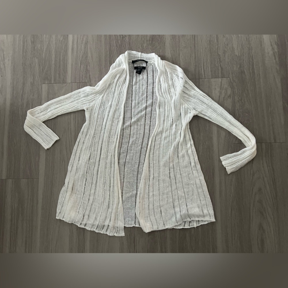 Tahari Ivory Open-Front Blouse